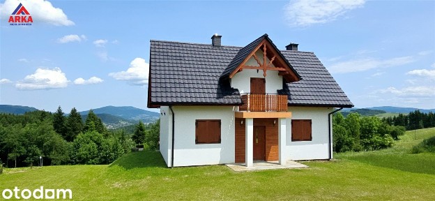 Widok na Beskid, Gorce i Babią Górę | Las | 2 domy
