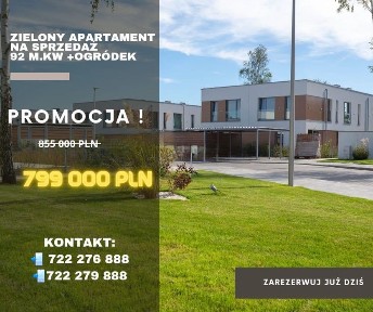 Apartament Zielony Bugaj 90m2 plus ogródek,PV
