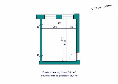 Lokal biurowy 26,4 m² | centrum Tarnowa | parter