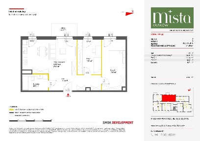 3-pokojowe mieszkanie 71m2 + balkon