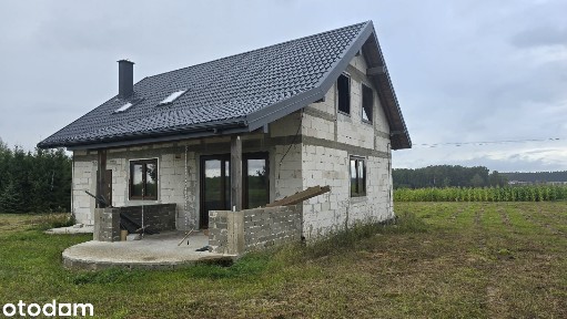 Dom z garażem do wykończenia, stan surowy zamknięty z instalacjami