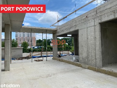 Port Popowice, 101m2, witryna, widok na Marinę, wejście z ulicy