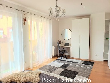 74 m² | 3 niezależne sypialnie + salon | garderoba | 2 balkony | Hubska/Wroclavia | garaż | 1900zl/pokój