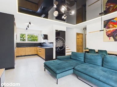 Dom szeregowy 82 m², garaż w bryle, nowy 2023