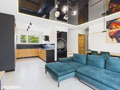 Dom szeregowy 82 m², garaż w bryle, nowy 2023