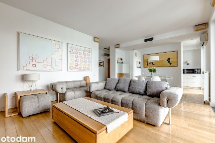 Jasny LUX apartament (3 pok, 78m2) w sercu Powiśla, garaż, loggia