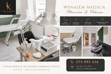 Wynajem miejsca manicurzystki i pedicurzystki