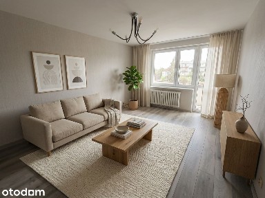 Od zaraz, 2 balkony, widok na zieleń, salon i duża kuchnia ze stołem.