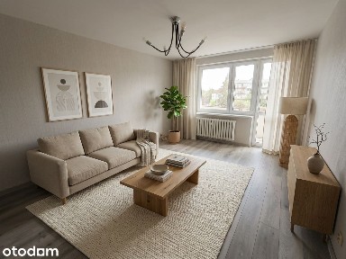 Od zaraz, 2 balkony, widok na zieleń, salon i duża kuchnia ze stołem.