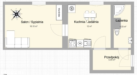 Atrakcyjne mieszkanie 2 pokojowe centrum Legnicy
