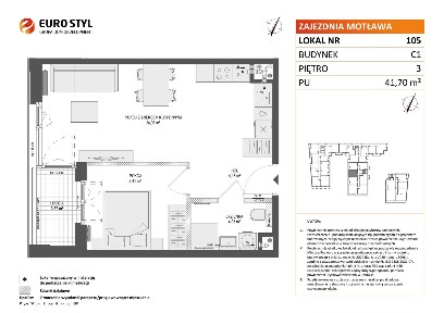 2-pokojowe mieszkanie 41m2 + loggia Bez Prowizji