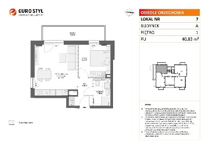 2-pokojowe mieszkanie 40m2 + balkon
