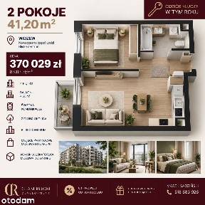 2 pokoje | Widzew | Balkon | 4 piętro z windą | Odbiór 2026 | parking