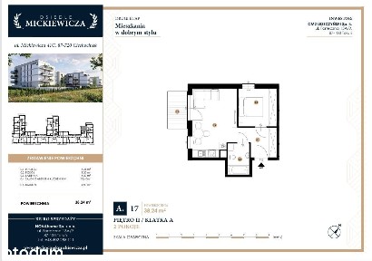 Mieszkanie 2-pokojowe 38,24m2 na II piętrze