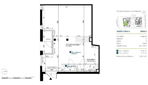 Lokal 104 m² | Wysokość 4m | Witryna | Metro Bemowo