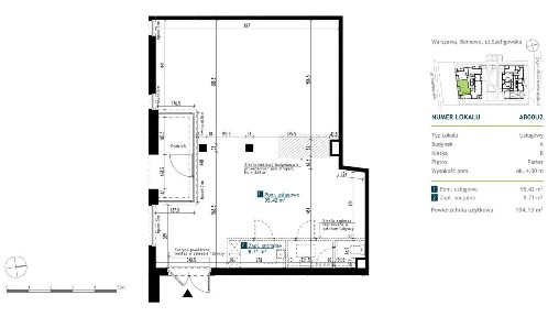 Lokal 104 m² | Wysokość 4m | Witryna | Metro Bemowo