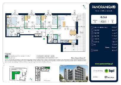 4-pokojowe mieszkanie 73m2 + loggia Bez Prowizji