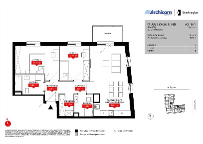 3-pokojowe mieszkanie 70m2 + balkon
