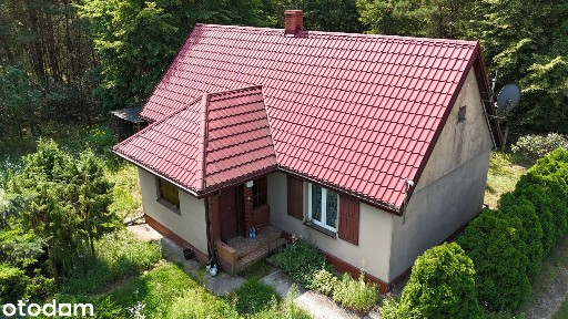 Siedlisko w otoczeniu lasu z domem, garażem - 0,30 ha