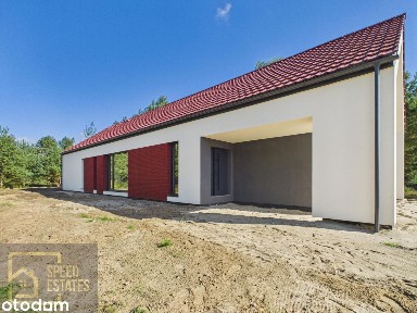 NOWOCZESNY DOM PARTEROWY Z GARAŻEM W OTOCZENIU LASU
