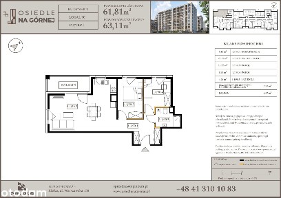 3-pokojowe mieszkanie 61m2 + balkon Bezpośrednio