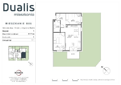 Osiedle Dualis, trzy pokoje z balkonem, negocjuj cenę, B23