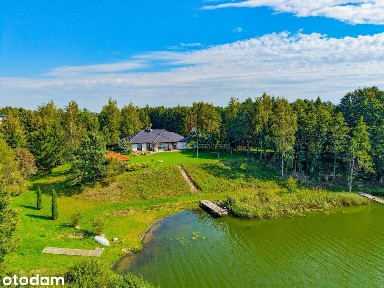 Nowoczesny dom nad wodą - 5208 m2 działki - Giże
