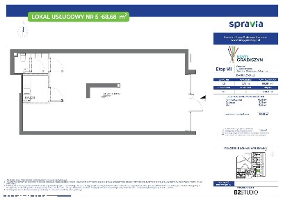 Parterowy Lokal usługowy 68,68m2, ul. Miedziana