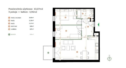 Nowe 3 pokojowe mieszkanie balkon garaż Zabłocie
