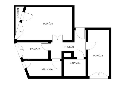 ROZKŁADOWE,3 POK,48 M2,MIEJSKIE MEDIA,BALKON,DO WPROWADZENIA!
