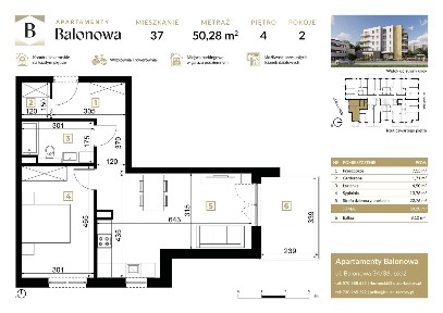 2-pokojowe mieszkanie 50m2 + balkon Bez Prowizji