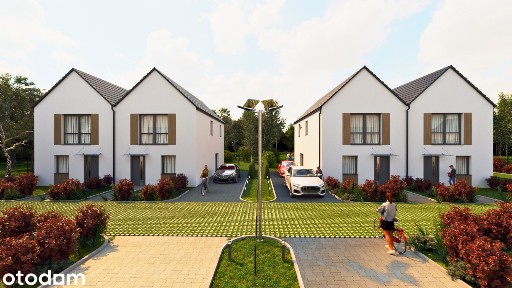 Wilkszyn/Brzezina | Nowoczesny bliźniak 116,77 m² | 5-pok. duży ogród
