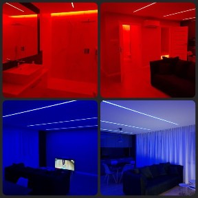 luksusowe mieszkanie, klima, smart tv, led RGB klimatowe