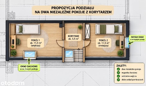 PONAD 100 M2 - SUFIT DO 4,03 M - MOŻLIWE 4 POKOJE - 2 BALKONY - DĄBIE
