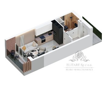 Krzyki/Klecina - Mieszkanie 30,10m2 1pok. z balkon