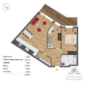 Apartamnet 3 pokojowy o pow 67,40m2 w Nowej inwest