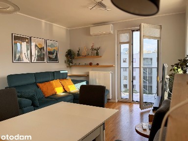Jasne 2 pokoje 55 m² | klimatyzacja | 2 balkony | przy metrze i lesie