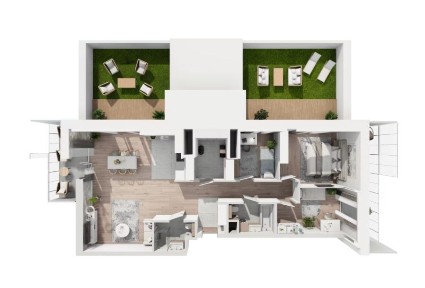 Duży apartament z widokiem na centrum | 86 m² - 4 pokoje | Blisko park