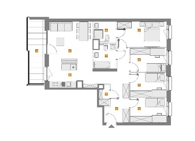 Pięknym apartament garderobą i wspaniałym balkonem ponad 14m2!