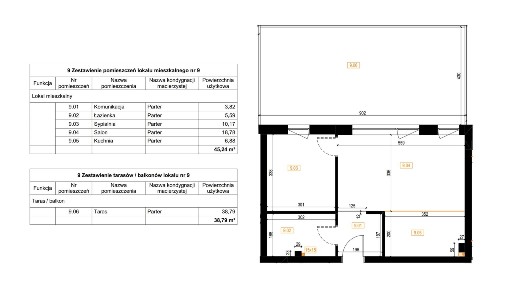 2 pokoje | 45,24 m² | Apartamenty Centrum Wieluń