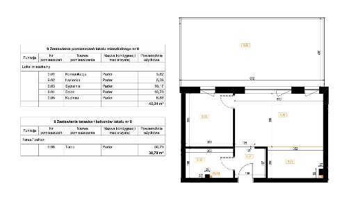 2 pokoje | 45,24 m² | Apartamenty Centrum Wieluń