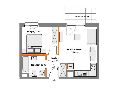 WOW! Ten układ daje więcej swobody | 2 pokoje | Ogród - 23 m² | 0% PCC