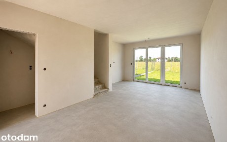 Bliźniak 77 m², 4 pokoje, 205 m² działka, pompa ciepła