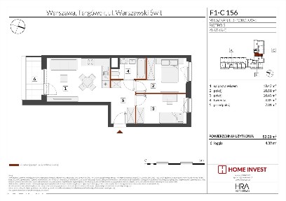 3-pokojowe mieszkanie 52m2 + loggia Bezpośrednio