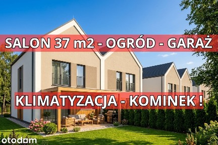 KOMINEK - ROLETY - KLIMATYZACJA - OGRÓD - KANALIZACJA - DUŻY SALON