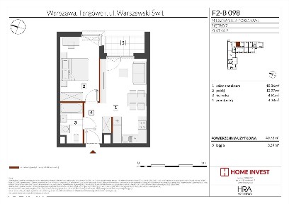2-pokojowe mieszkanie 40m2 + loggia