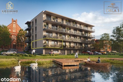 M02 APARTAMENTY Orla 3, Parter, 65 m2, 3 pok,Centrum, Widok na jezioro