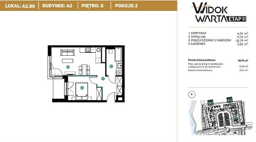 Mieszkanie 2-pokojowe|40,91 m²|Starołęka, Poznań