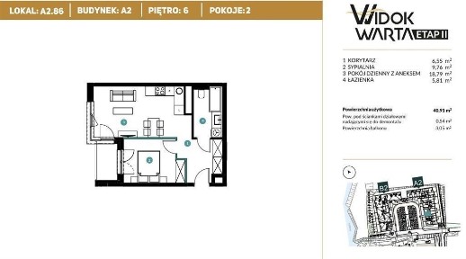 Mieszkanie 2-pokojowe|40,91 m²|Starołęka, Poznań