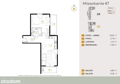 Dwustron 50 M2. Dwa Balkony. Podgórze.